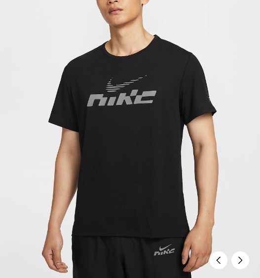 국내매장판 나이키 마일러 플래시 드라이핏 UV 숏 슬리브 러닝 탑 D4 IB4128-010