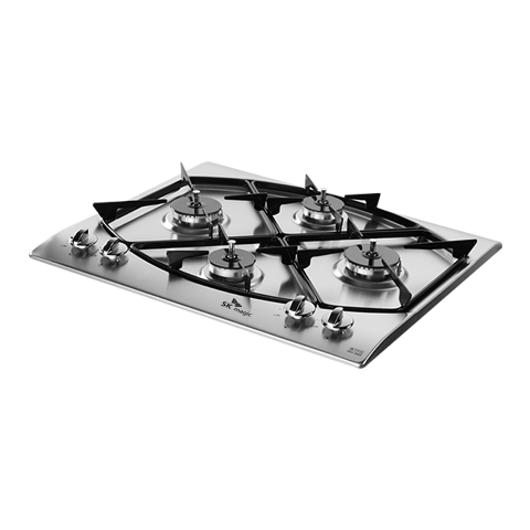 나비엔매직 4구 빌트인 가스쿡탑레인지 코드식 560x480 GRB9104 실버_LPG