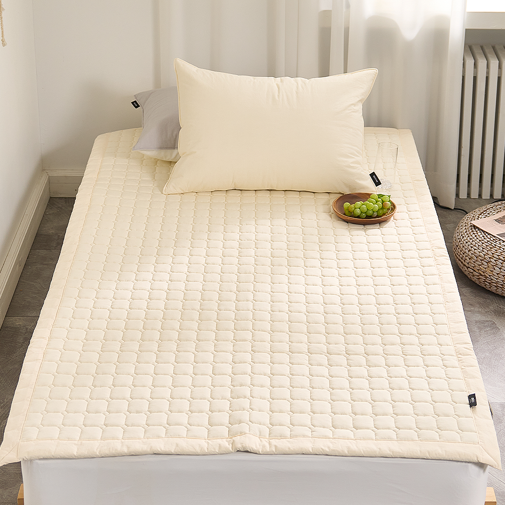 쿠에뜨 무지 호텔식 고밀도 미끄럼방지 논슬립 SS 고정밴드 침대패드