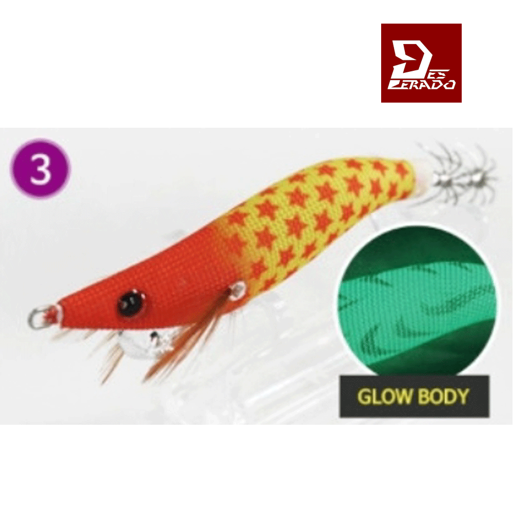 바다루어 데스페라도 이카파티 EX 에기 슷테 수평 드롭퍼 레드헤드, 10cm(4인치) - 상품 이미지