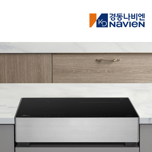 경동 나비엔매직 3구 인덕션 전기레인지 쿡탑 렌지 파워부스트 3400W 15cm스탠드, 블랙 ERI4003