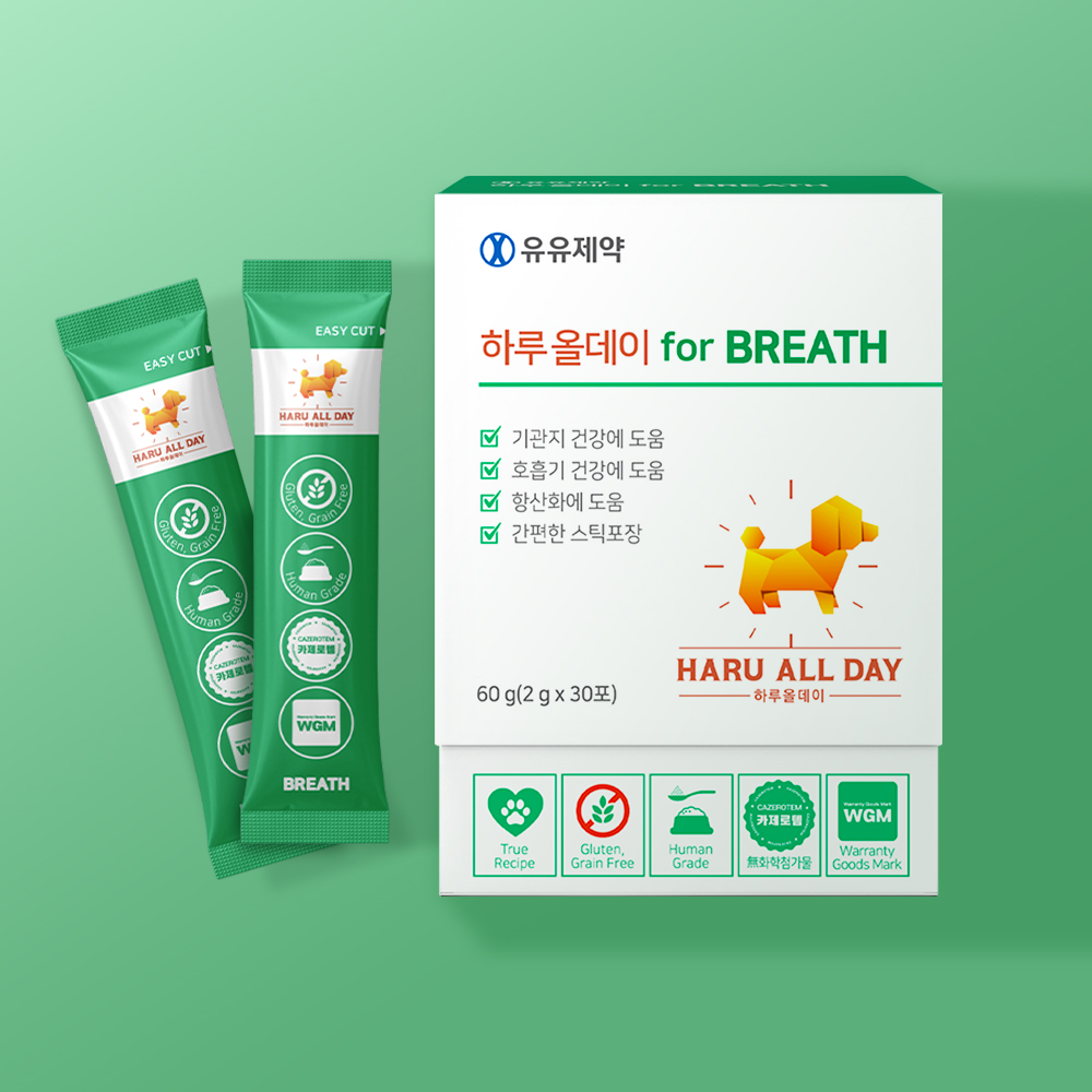 하루올데이 강아지 기관지 반려견 영양제 감기 협착증 카제로템