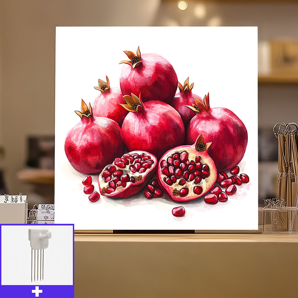 만복석류 45x45 캔버스액자 석류그림 - 메인 이미지