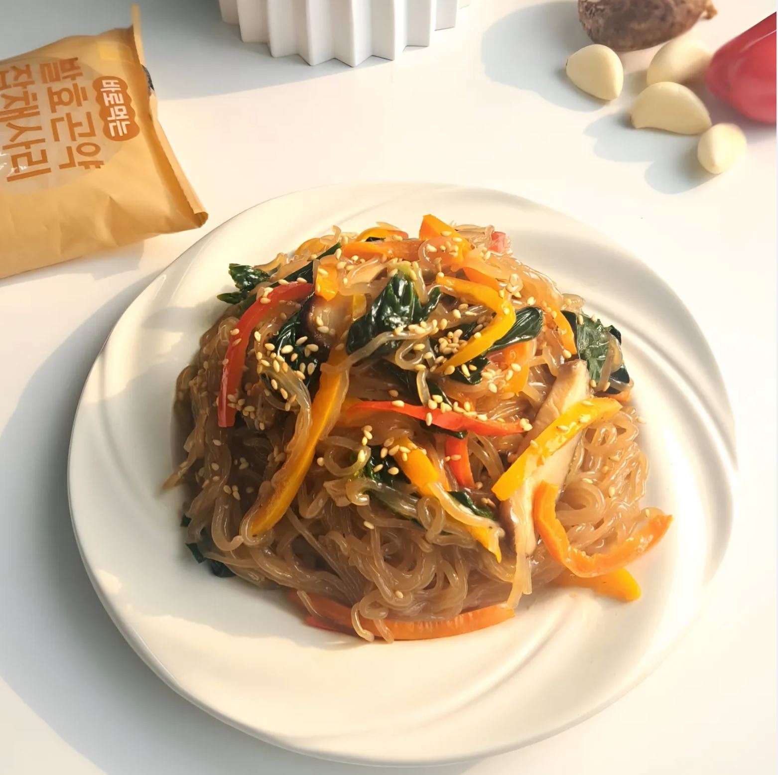 [No 불리고 삶고, 굳거나 쉬지않는 100g당 19.7kcal] 빼빼곤약 발효곤약잡채사리 200g x 5팩 - 상세 이미지 3