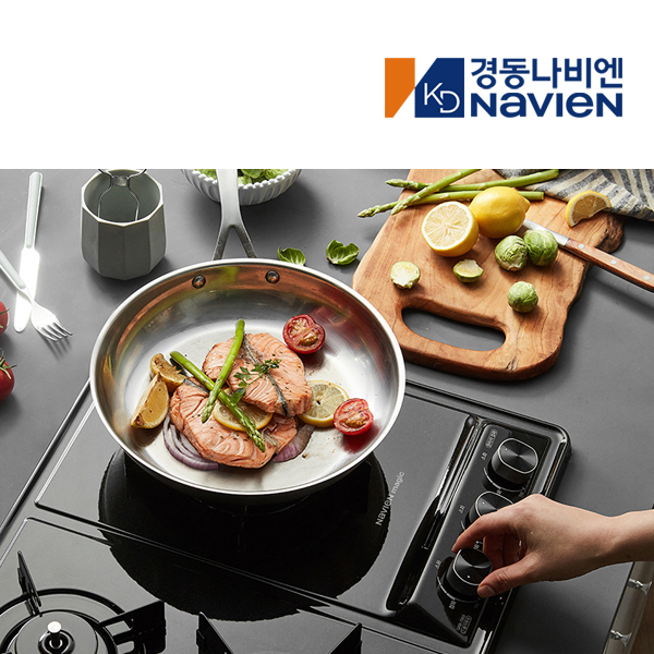 경동 나비엔매직 3구 빌트인 가스쿡탑 매립형 레인지 DC전지식 560 x 430 GRB7003 LNG 블랙