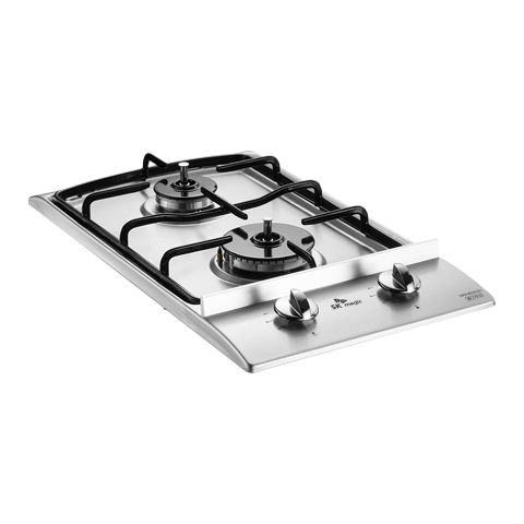 경동 나비엔매직 2구 빌트인 매립형 쿡탑 렌지 가스레인지 265x485 GRB1002 LPG AC코드식 실버