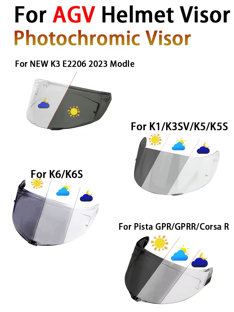 AGV K3 신형 E2206 GT-6 변색 쉴드 호환 실드 - 상세 이미지 5