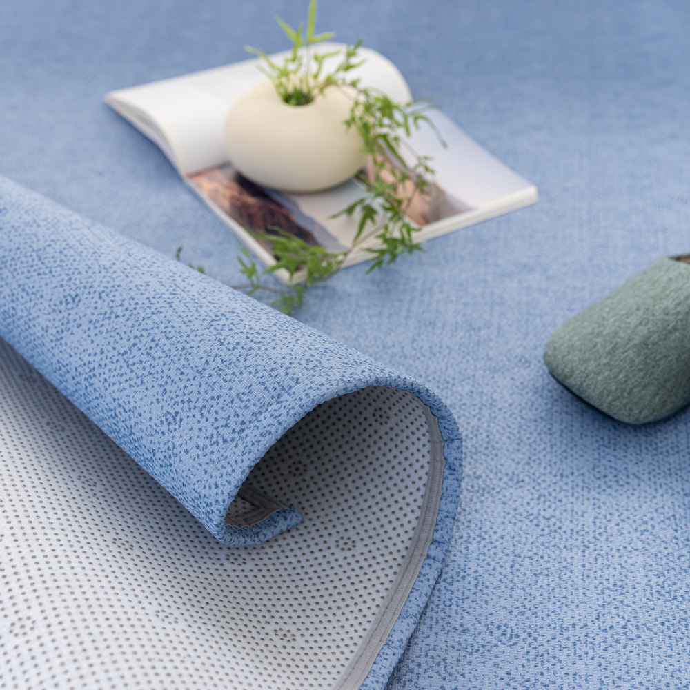 강아지매트 고양이 펫 미끄럼방지 매트 복도 거실 도트 블루, 150x50cm