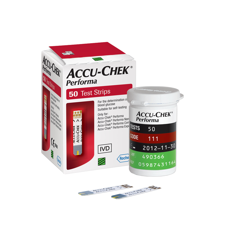 ACCU-CHEK 로슈 아큐첵 퍼포마 혈당 측정지 시험지 스트립 50매 - 메인 이미지