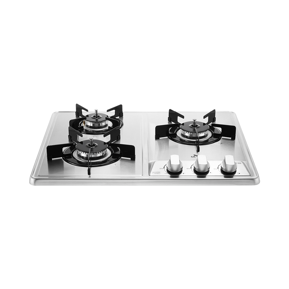 경동 나비엔매직 3구 빌트인 가스쿡탑 매립형 레인지 DC전지식 560 x 430 GRB4103 LPG 실버