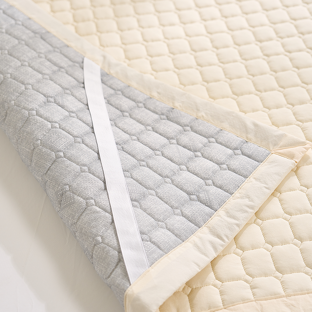 쿠에뜨 무지 호텔식 고밀도 미끄럼방지 논슬립 SS 고정밴드 침대패드