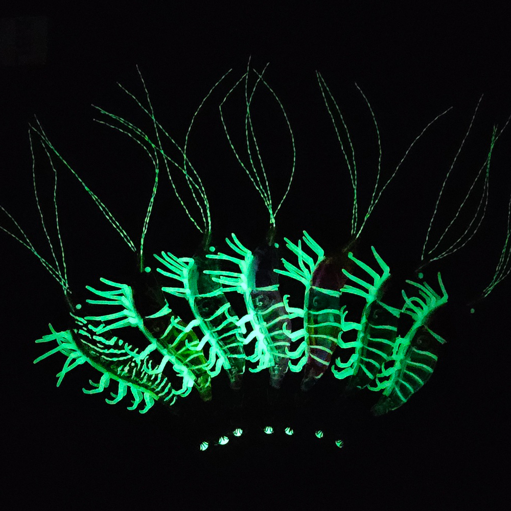 리얼 쉬림프 새우에기 UV 야광 쭈꾸미 갑오징어 한치 에기 80mm 이미지 8