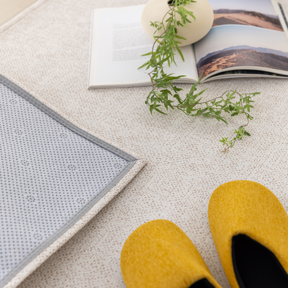 강아지매트 고양이 펫 미끄럼방지 매트 복도 거실 도트 아이보리, 270x200cm