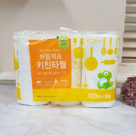 도매콜 제휴사 (ABM도매콜) 버블제로 키친타월 100매 6롤