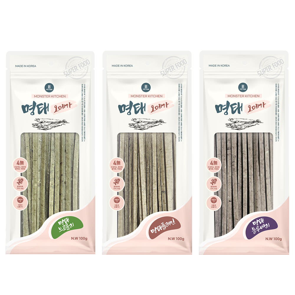 명태오메가 100g 강아지간식 반려동물용 간식 영양과 기호성을 겸비한 제품 - 상품 이미지