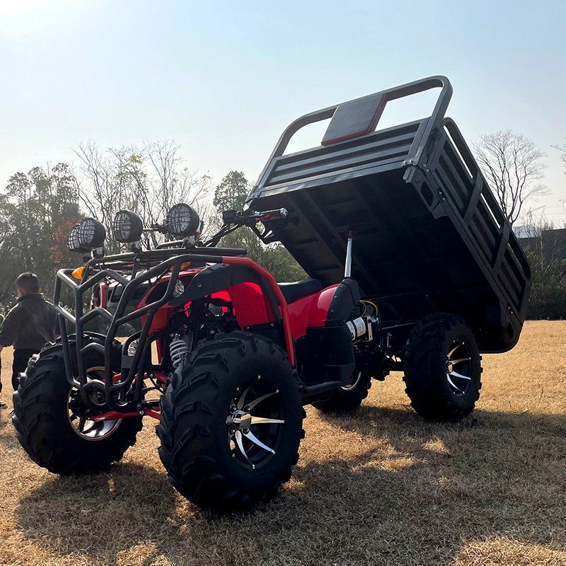 4륜 사륜 오토바이 적재함 ATV 카라반 연결 견인 트레일러 적재 리어카 운반기 버킷 화물 후면 이미지 6