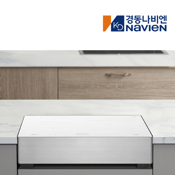 경동 나비엔매직 3구 인덕션 전기레인지 쿡탑 렌지 파워부스트 3400W 15cm스탠드, 화이트 ERI4023