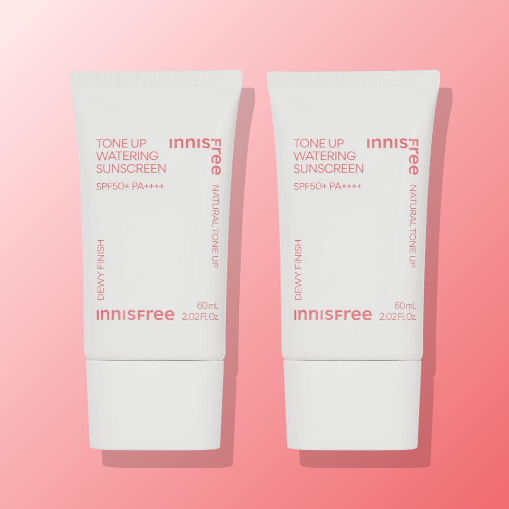 [더블구성] 이니스프리 톤업 워터링 선스크린 SPF50+ PA++++ 60ml, 2개 제품 이미지