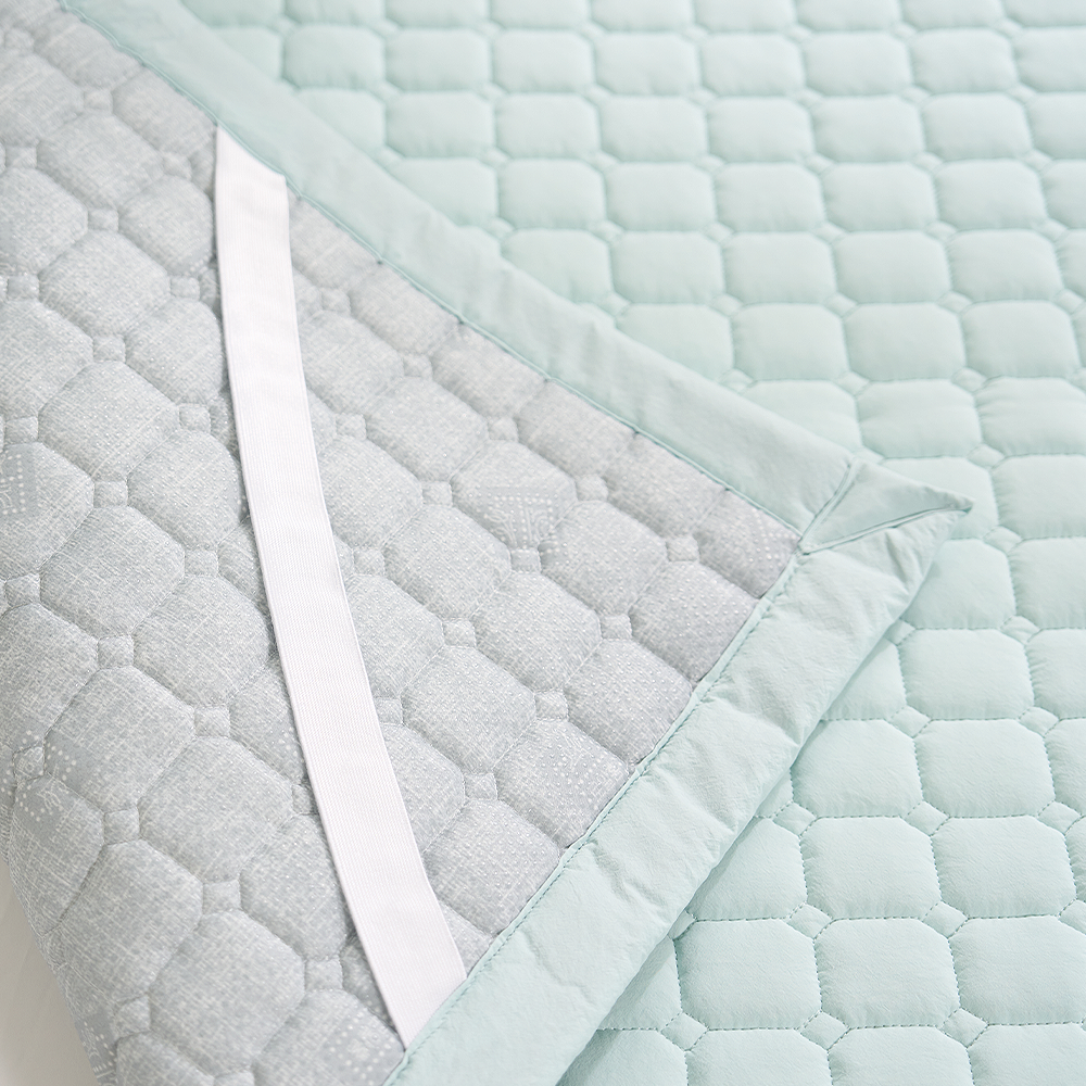 쿠에뜨 무지 호텔식 고밀도 미끄럼방지 논슬립 SS 고정밴드 침대패드