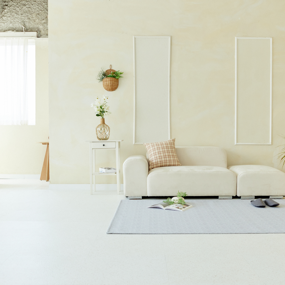 강아지매트 고양이 펫 미끄럼방지 매트 복도 거실 도트 라이트그레이, 230x170cm