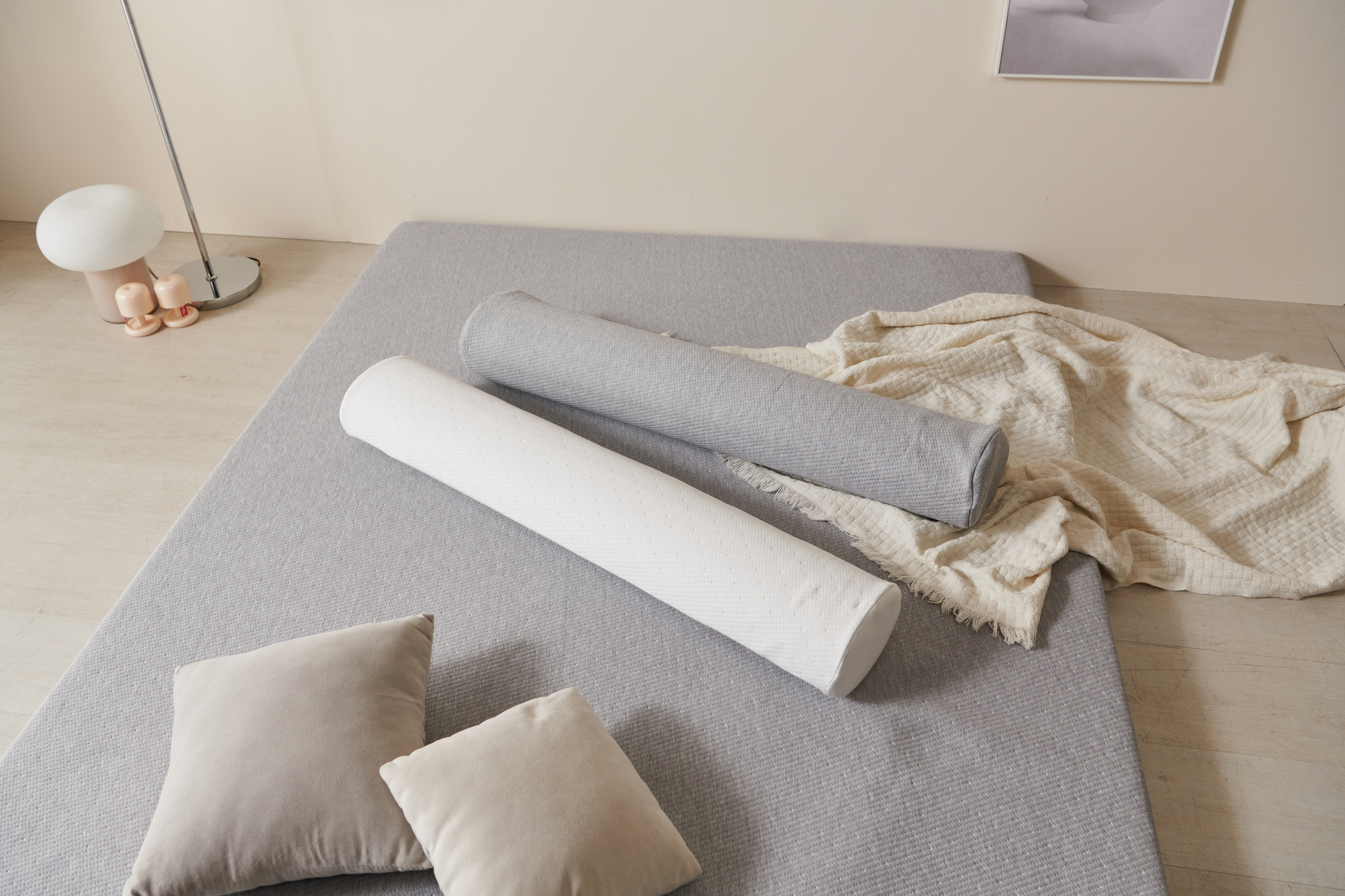 라누베 원형 바디필로우 알러지케어 바디플로우 수면 죽부인쿠션