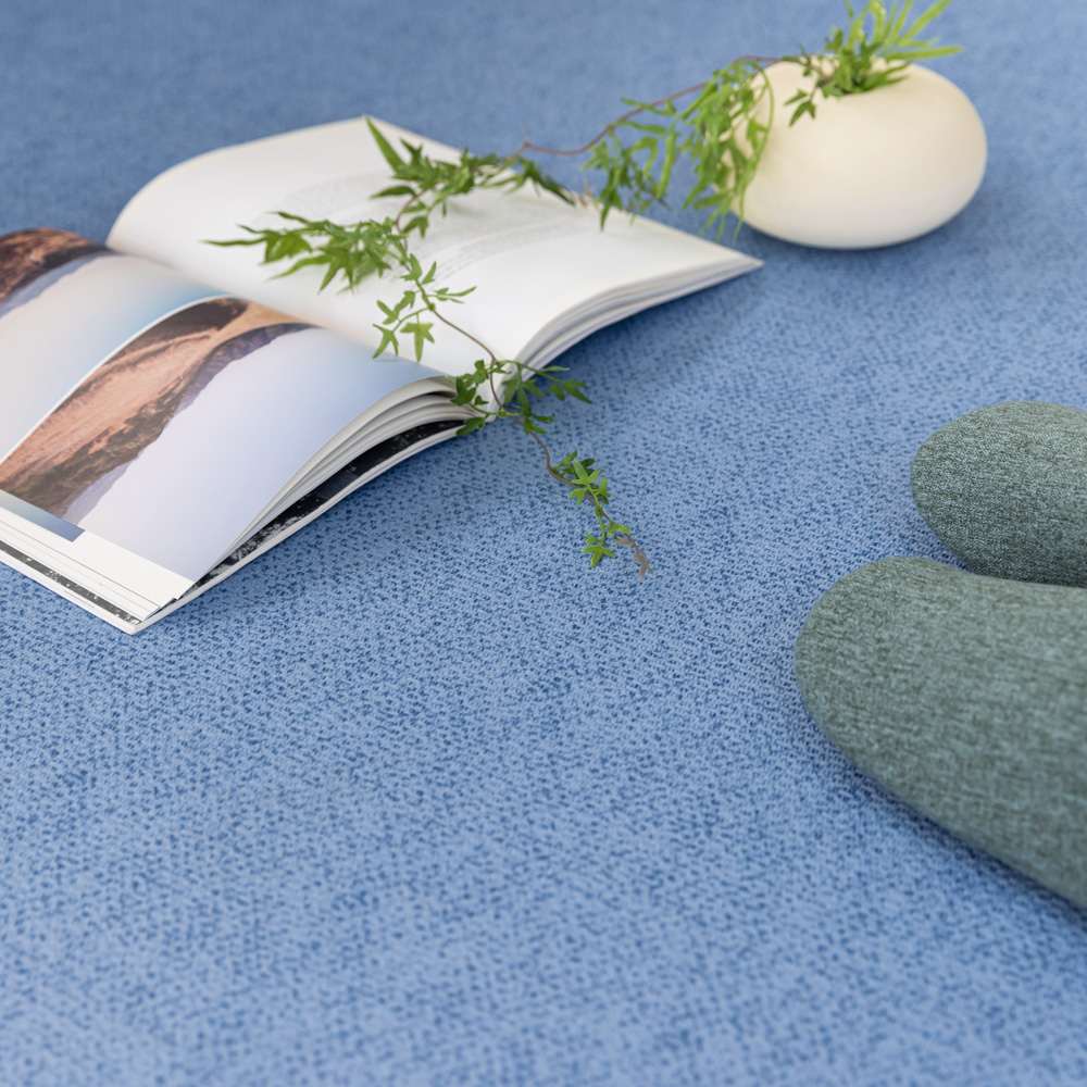 강아지매트 고양이 펫 미끄럼방지 매트 복도 거실 도트 블루, 150x50cm