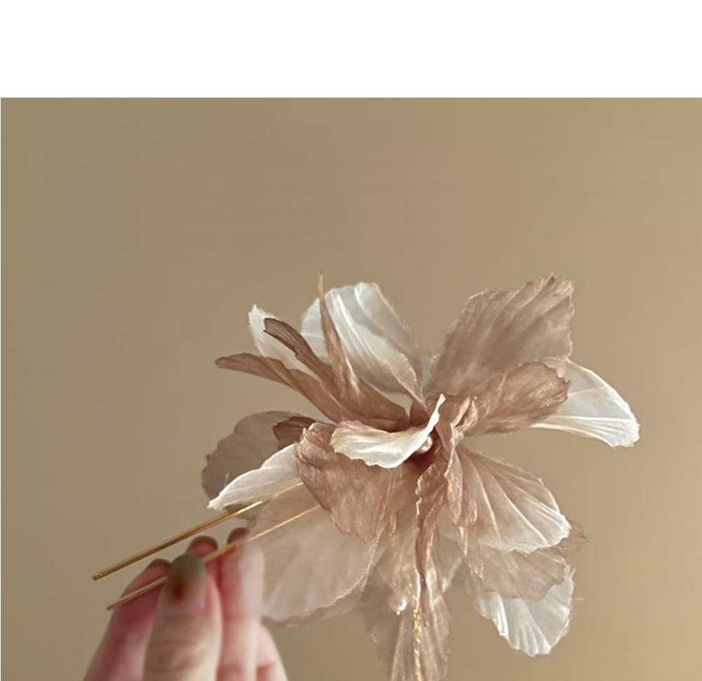 한복머리 뒤꽂이 웨딩 헤어코사지 올림머리장식 돌잔치 혼주장신구 - 상세 이미지 4
