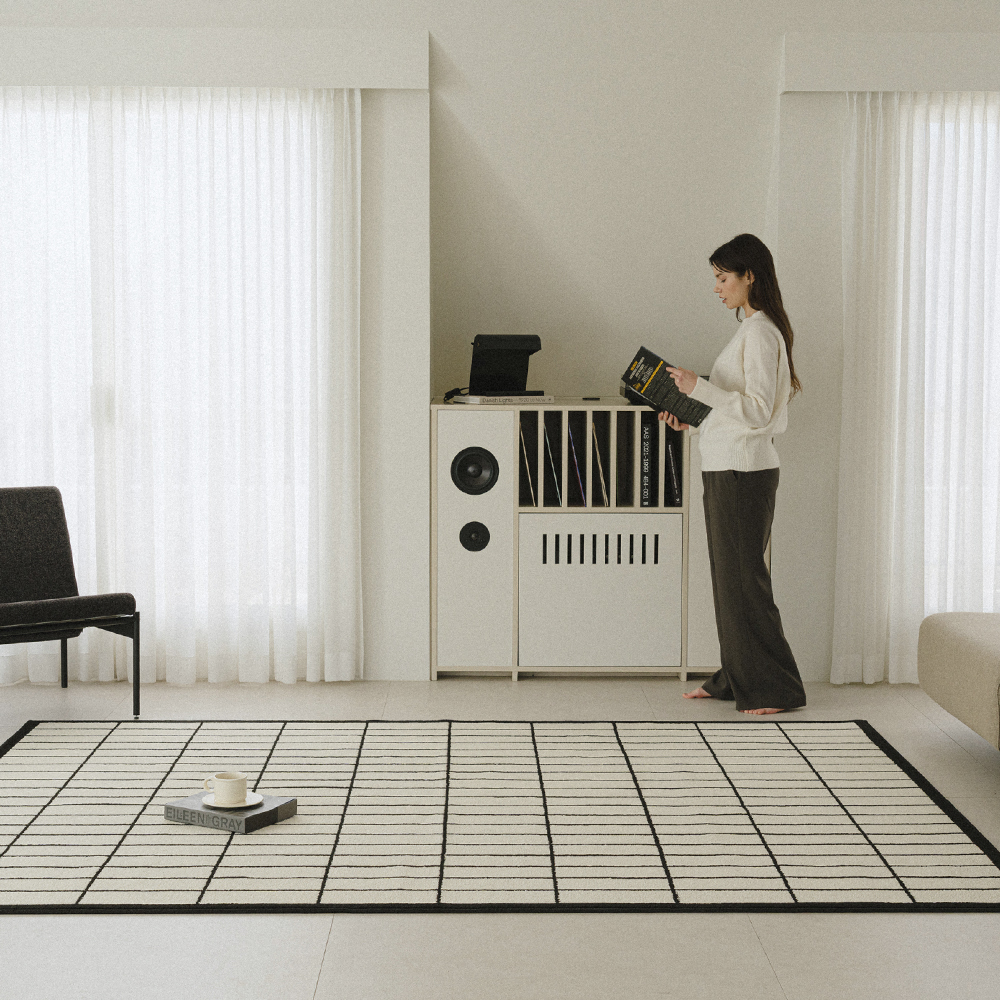 브릭 타일 루프 사이잘룩 러그 사계절 거실 카페트 100x140cm