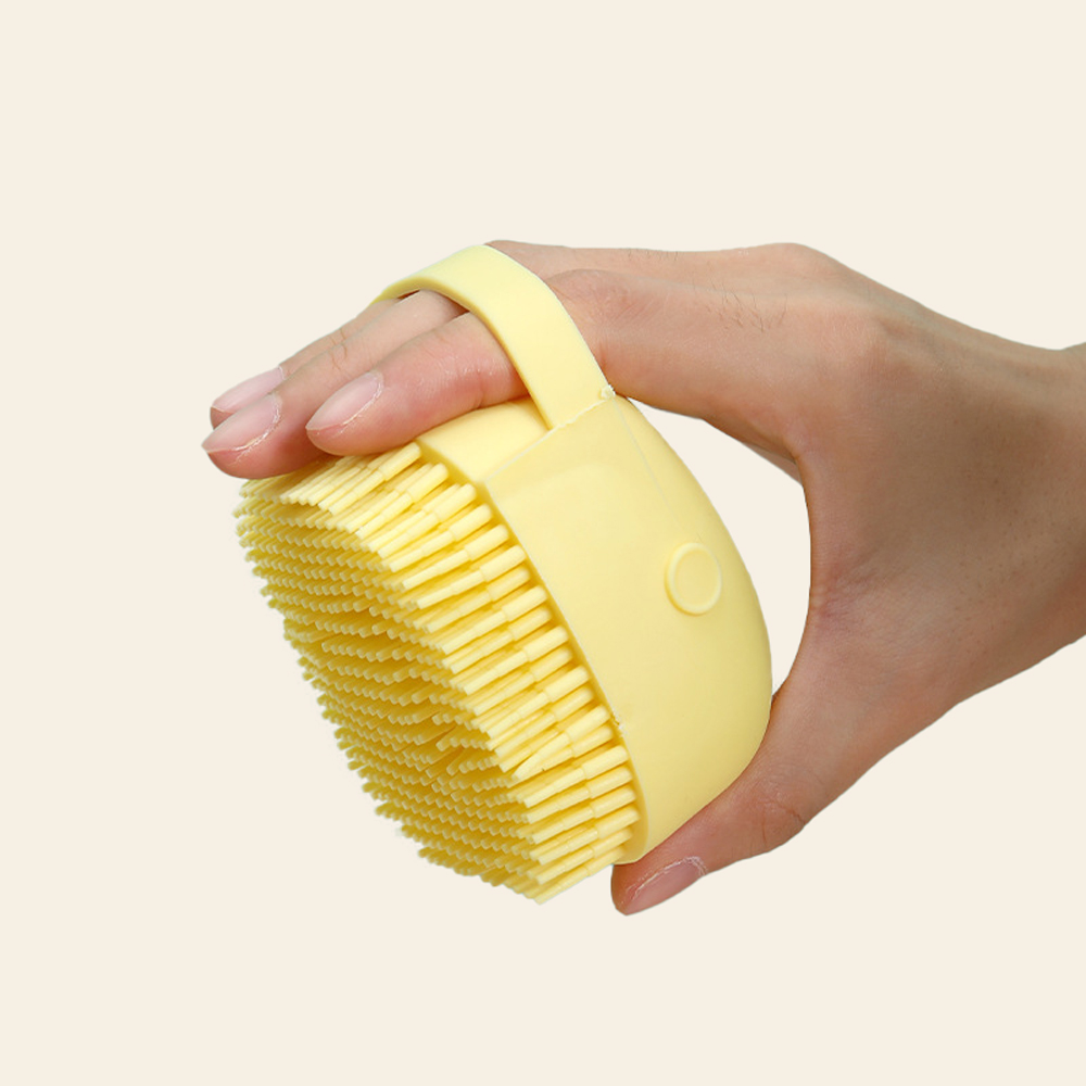 강아지 목욕브러쉬 샤워브러쉬 목욕빗 말랑실리콘 블루, FREE(One size)