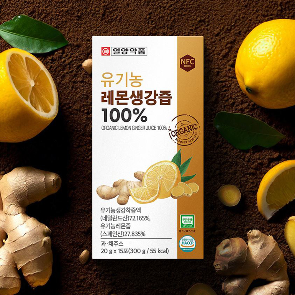 유기농 착즙 레몬생강즙 15포 15회분 - 상품 이미지