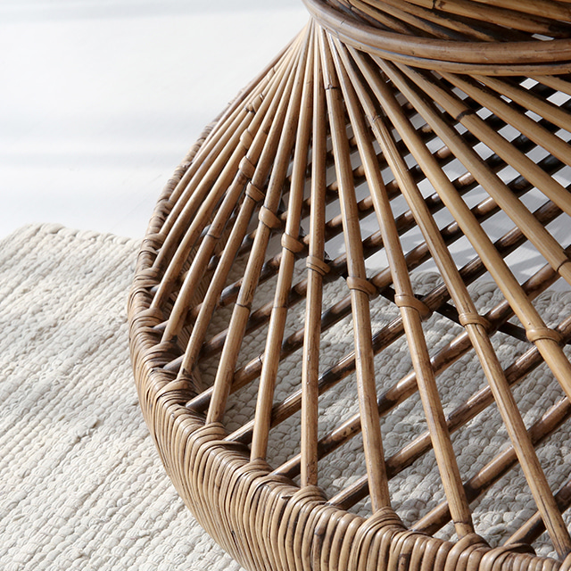 원목 거실테이블 라탄 원형 티테이블 커피 좌식 거실탁자