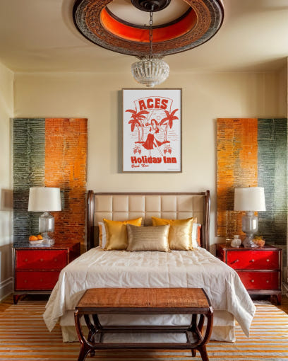 홀리데이인 훌라댄스 빈티지 포스터 이미지