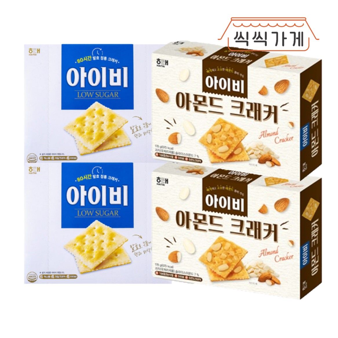 [씩씩가게] 아이비 2종 2개씩 (오리지널 309g x 2ea + 아몬드 178g x 2ea) : 씩씩가게