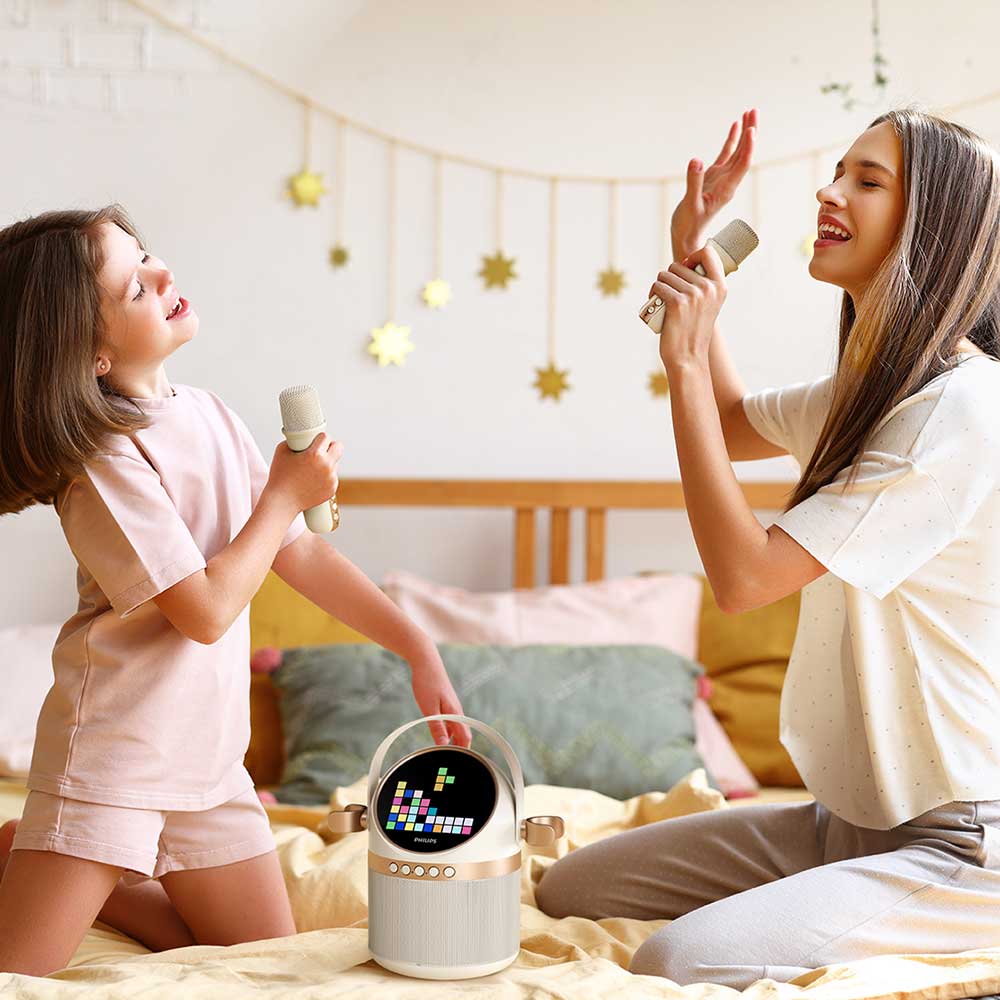 필립스 TAS2509 휴대용 LED 블루투스 노래방 마이크 스피커 이미지 6