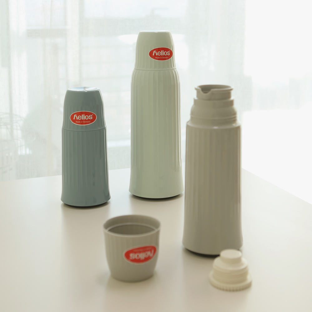 헬리오스 휴대용 레트로 진공유리 보온 보냉 병 텀블러 물병