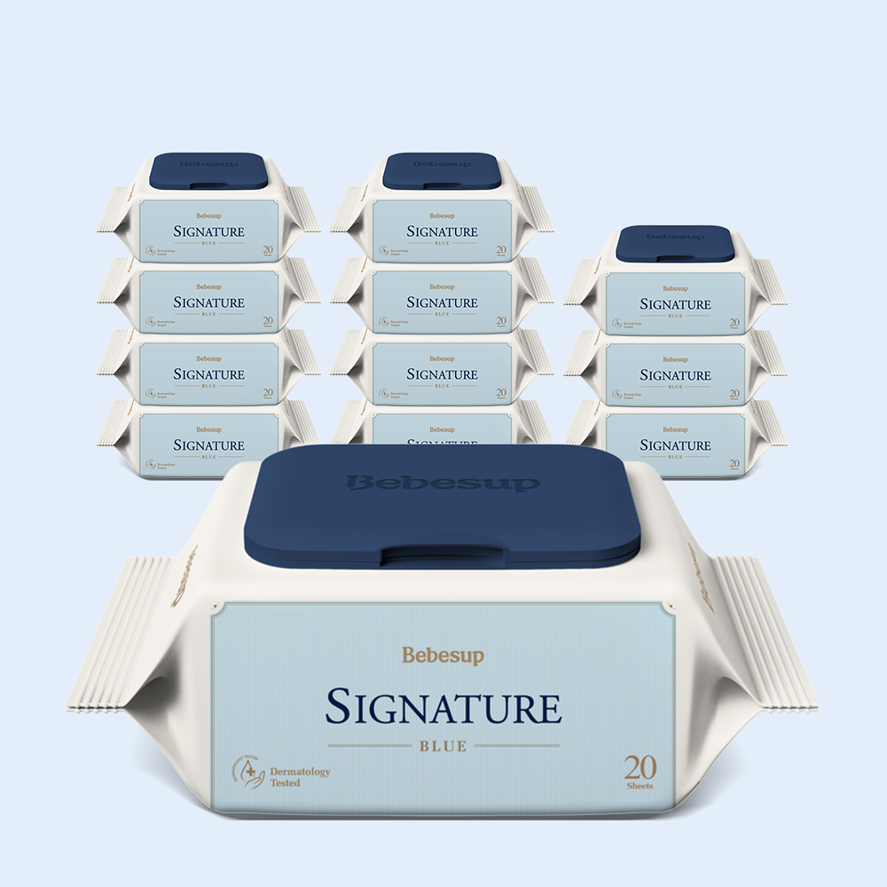 베베숲 시그니처 블루 20매 휴대 캡 12팩