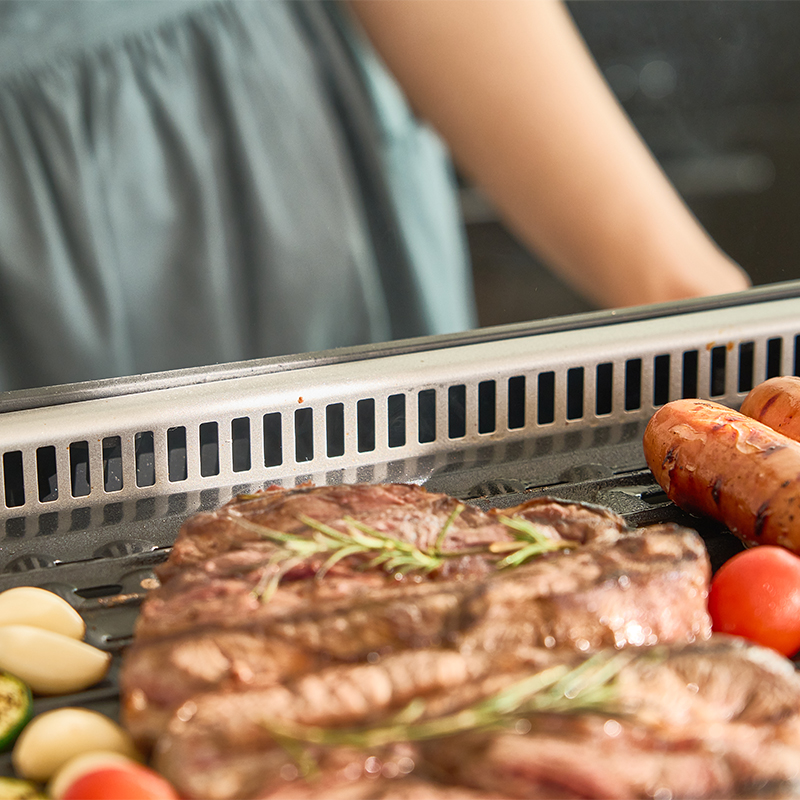 키치니스 전기그릴 연기 안나는 없는 팬 가정용 고기 삼겹살 구이 불판