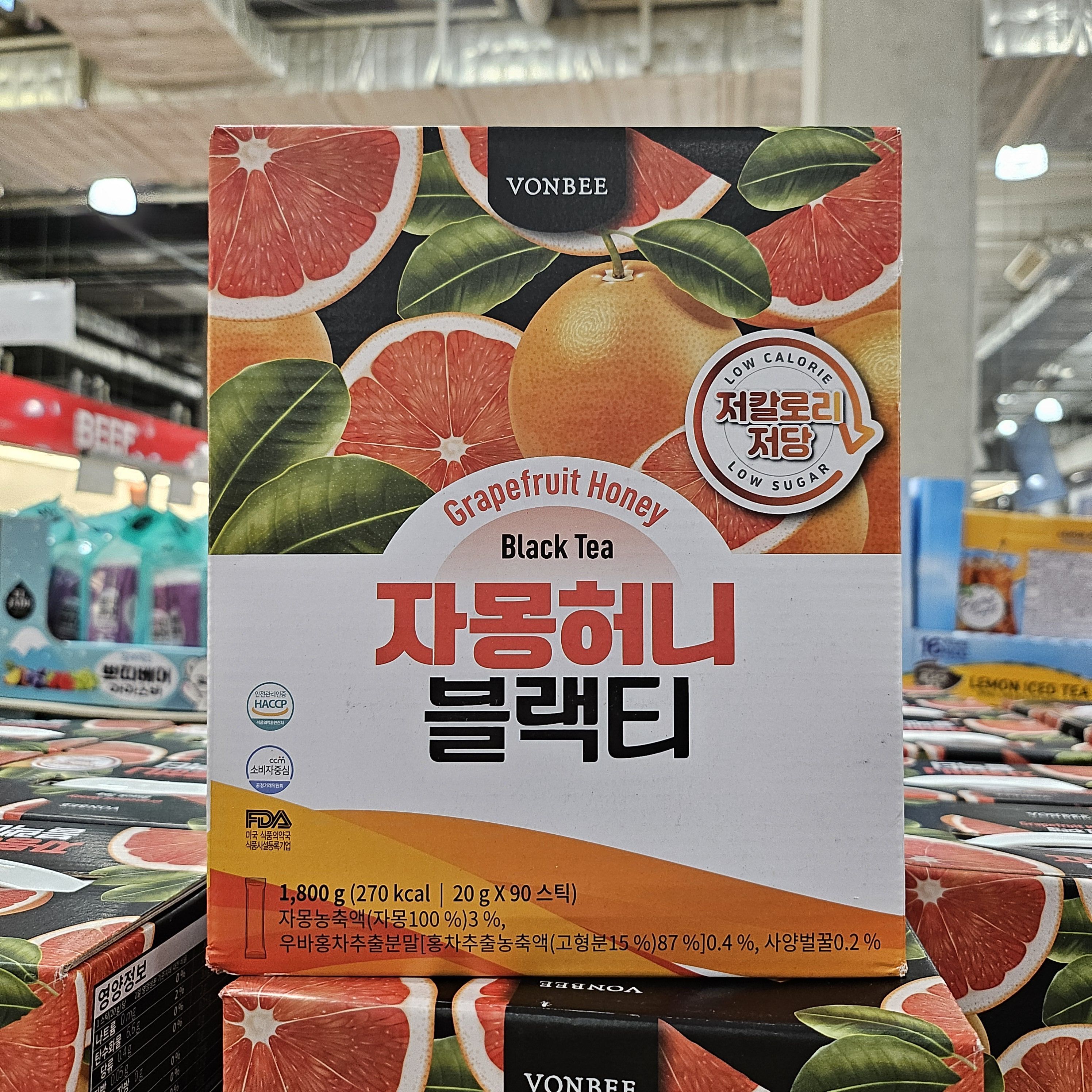 본비 자몽 허니 블랙티 자몽티 저당 홍차 90개 코스트코 - 상세 이미지 2