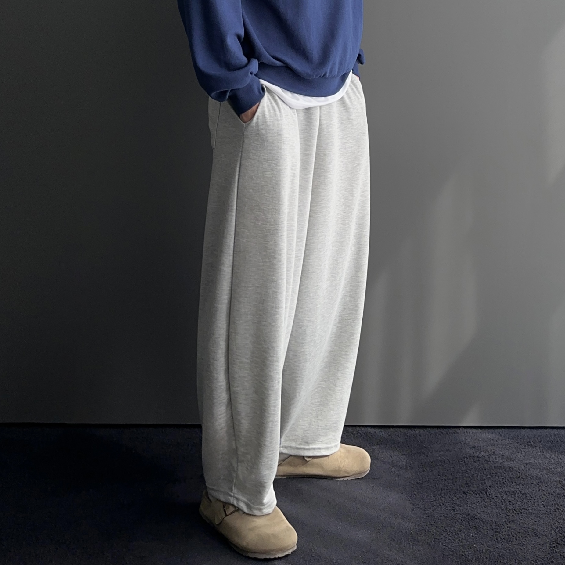 1+1 벌룬팬츠 스웻팬츠 남자와이드트레이닝팬츠 - 상세 이미지 2