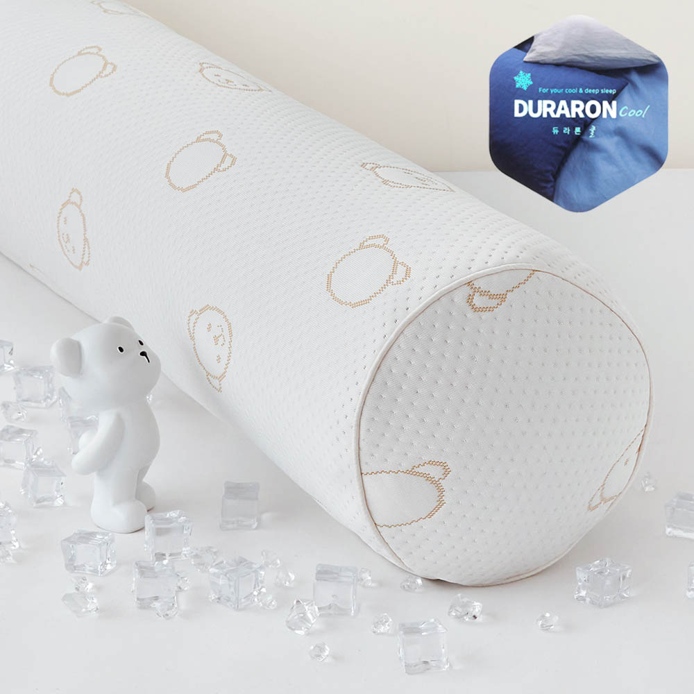 바디필로우 대형 원형 롱쿠션 안고자는 긴베개 듀라론쿨 냉감-젤리곰, 100cm