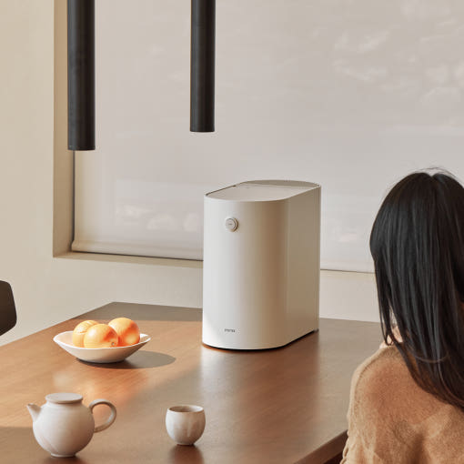 미닉스 음식물 처리기 작동 모습