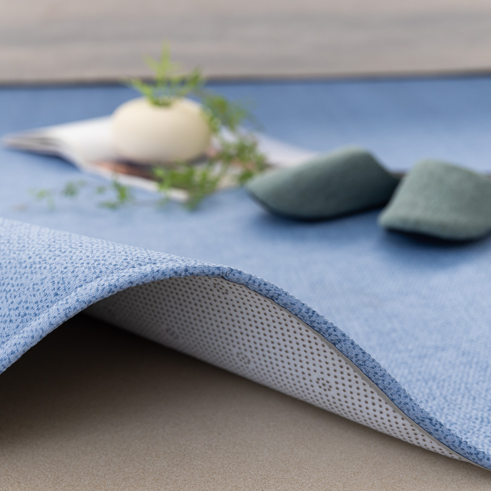 강아지매트 고양이 펫 미끄럼방지 매트 복도 거실 도트 블루, 150x50cm