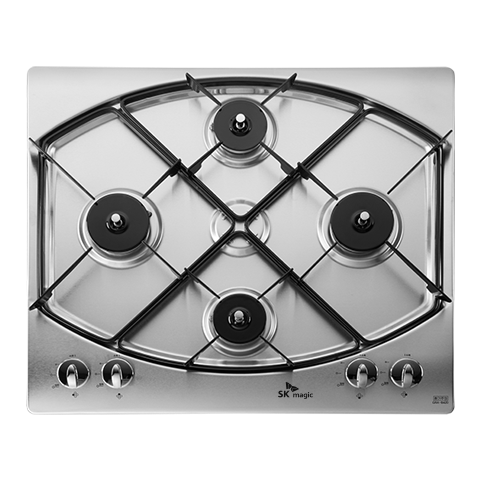 나비엔매직 4구 빌트인 가스쿡탑레인지 코드식 560x480 GRB9104 실버_LPG