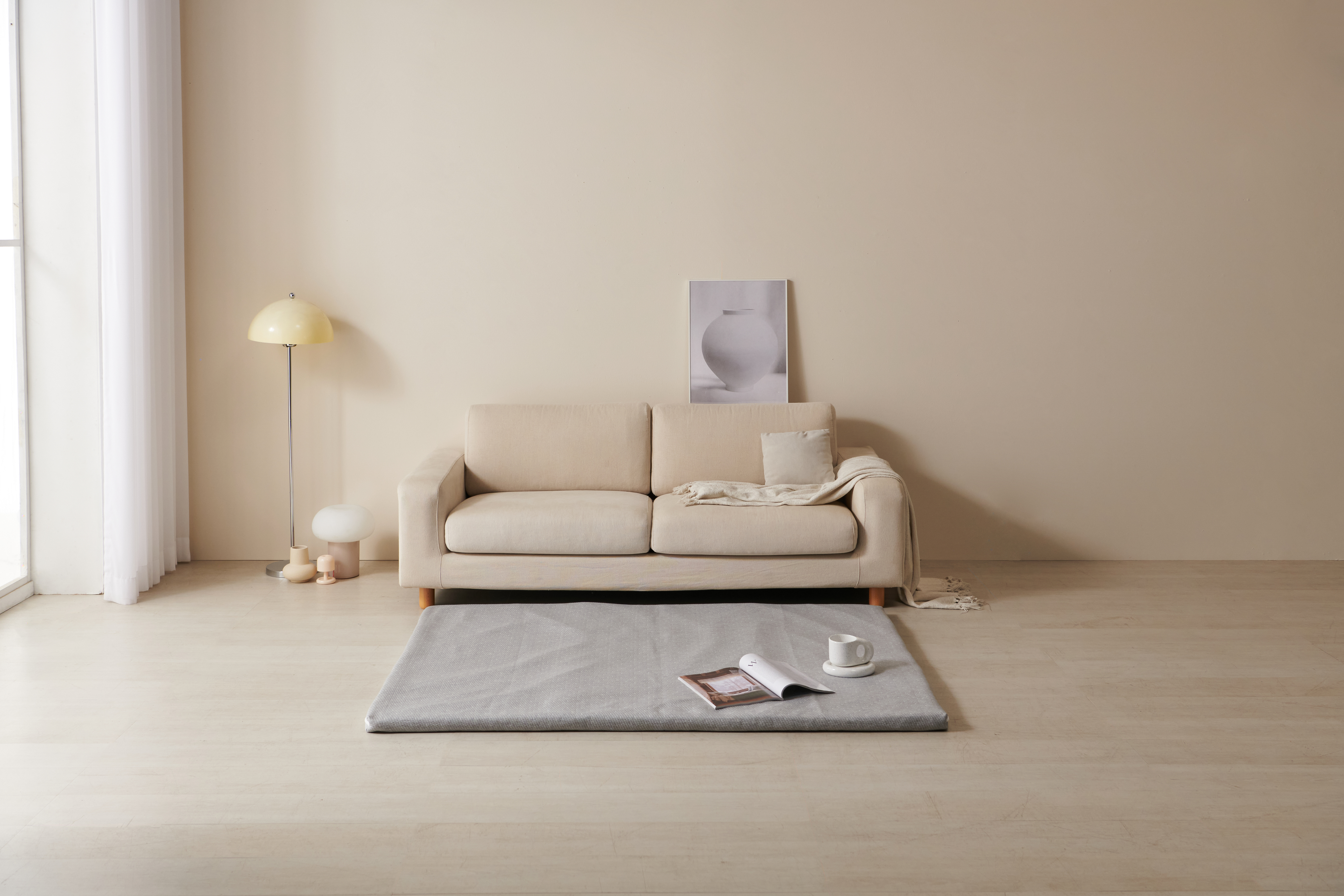 바닥용 간이매트리스 미니토퍼 얇은 아기 바닥 토퍼 소형