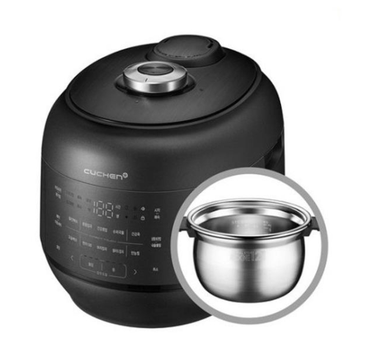 쿠첸 올스텐 밥솥 6인용 IH 전기 압력밥솥 올스테인리스 밥통 블랙 고급 316Ti