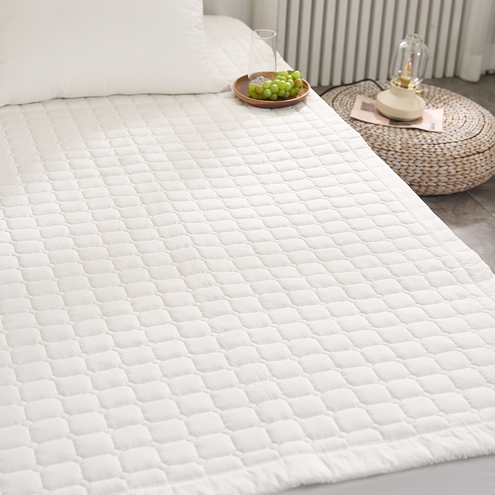 쿠에뜨 무지 호텔식 고밀도 미끄럼방지 논슬립 SS 고정밴드 침대패드