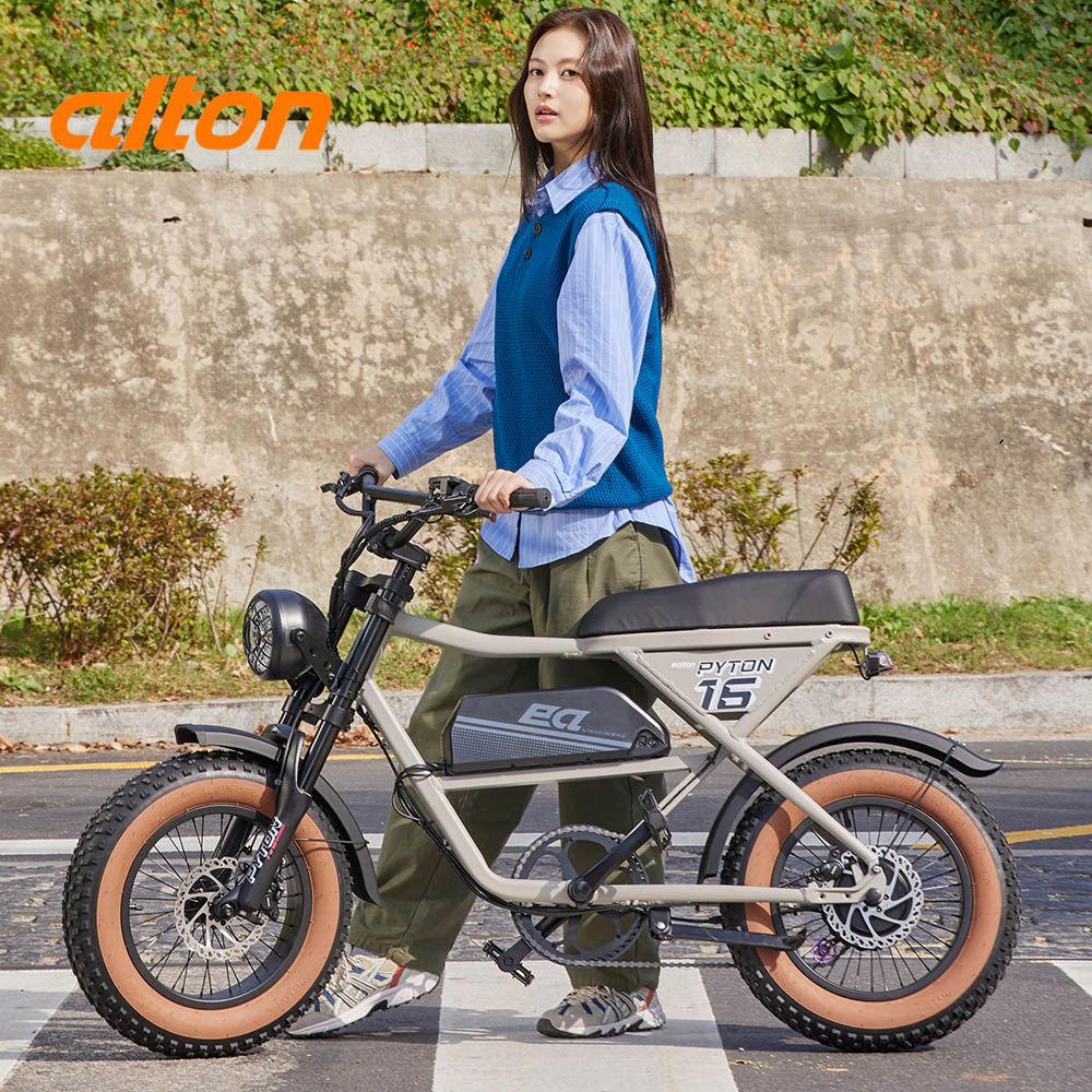 2025 알톤 파이톤16 자토바이 팻 바이크 48V 500W 15Ah 매트블루그레이 40.6cm - 상세 이미지 2