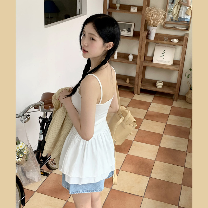 디엘라 레이어드 캉캉 프릴 뷔스티에 탑 슬리브리스 ts4431 - 상세 이미지 2