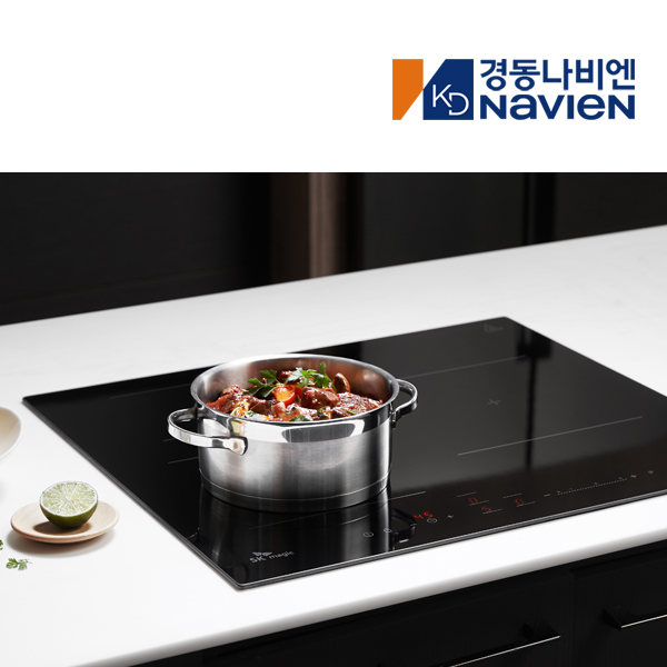 경동 나비엔매직 3구 인덕션 전기레인지 쿡탑 렌지 파워부스트 3400W 빌트인, 블랙 ERI4003