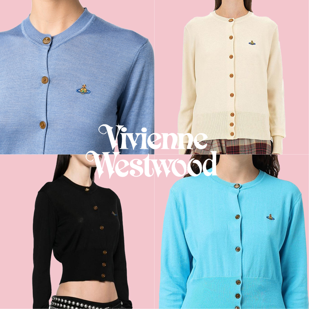 비비안웨스트우드 가디건 베아 크롭 여성  남성 울 캐시미어 ORB 명품 가디건